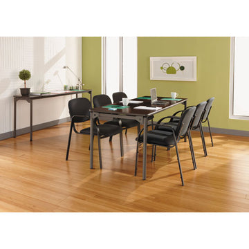 Iceberg Maxx Legroom Wood Folding Table, Rectangular Top, 72 X 18 X 29.5, Walnut-charcoal freeshipping - TVN Wholesale